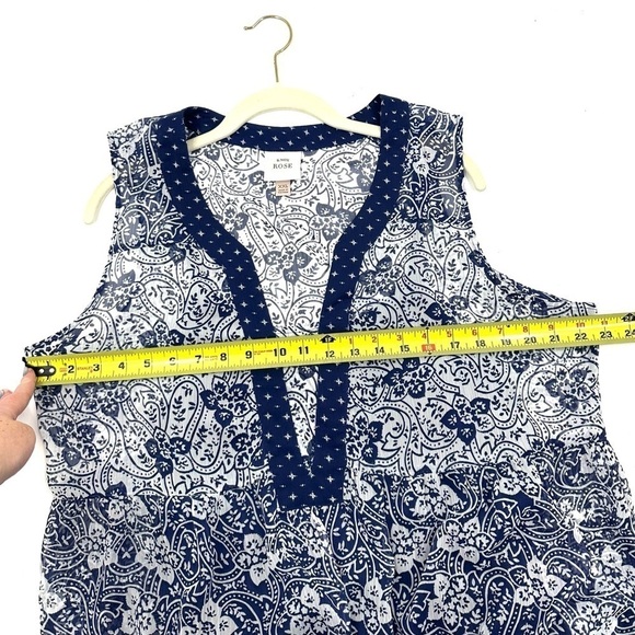Knox Rose Dress Size XXL Two Piece Slip Sheer Floral Overlay Sleeveless Blue - Picture 7 of 9